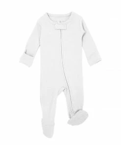 Loved Baby Sleepers White Organic Cotton Zip Sleeper
