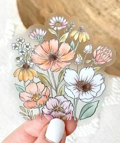 Elyse Breanne Designs Clear Wildflower Bunch Sticker Paper Goods