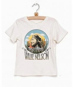 Livylu Graphic Tees Oatmeal Willie Nelson Tee