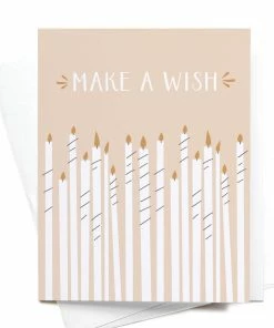 Onderkast Make A Wish Birthday Candles Greeting Card
