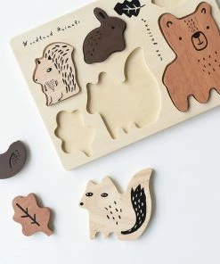 Wee Gallery Toys Woodland Animals Wooden Puzzle Tray